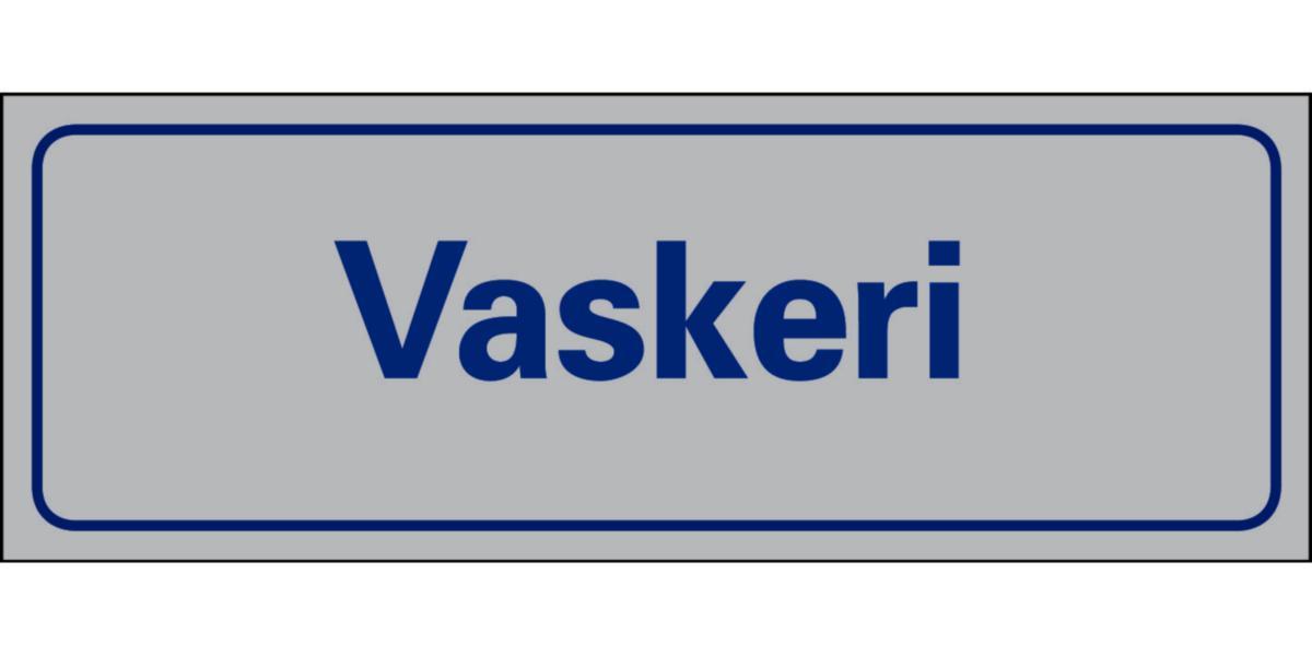 Skilt Systemtext "Vaskeri" - Skilt Vaskeri Systemtext 225x80 mm Alu