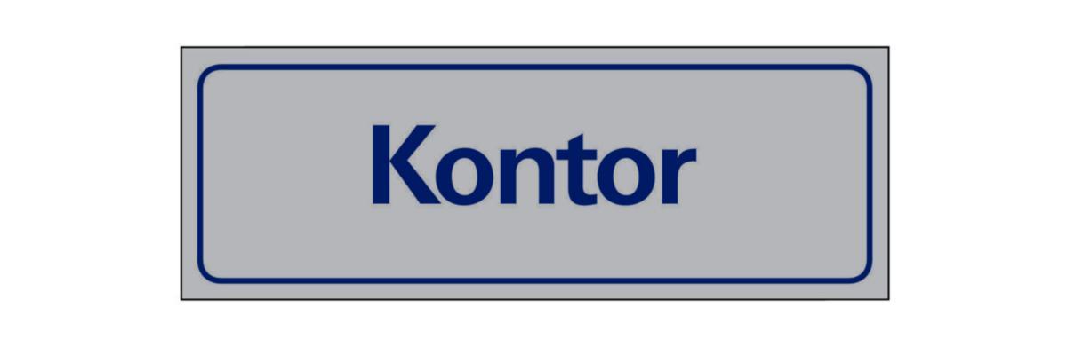 Skilt Systemtext "Kontor" - Skilt Kontor Systemtext 225x80mm Alu