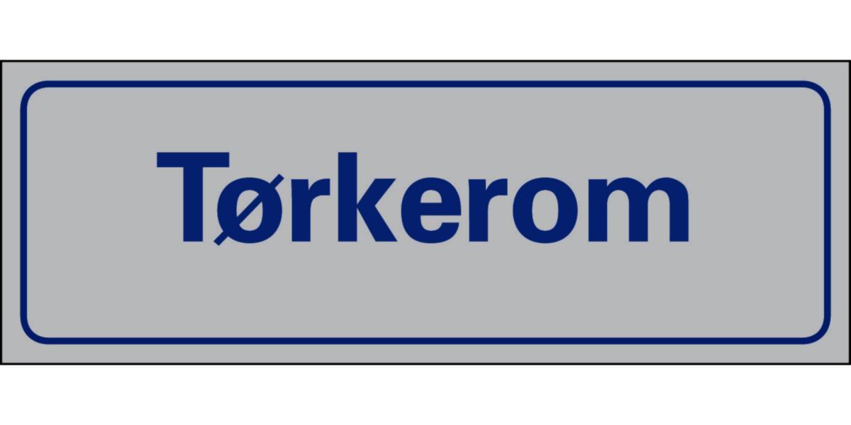 Skilt Systemtext "Tørkerom" - Skilt Tørkerom Systemtext 225x80 mm Alu