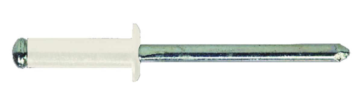 Blindnagle EJOT® ST/ST panhode lakkert stål - Blindnagle 3.2X8 ST/ST Stål senkh, splint stål 1000pk