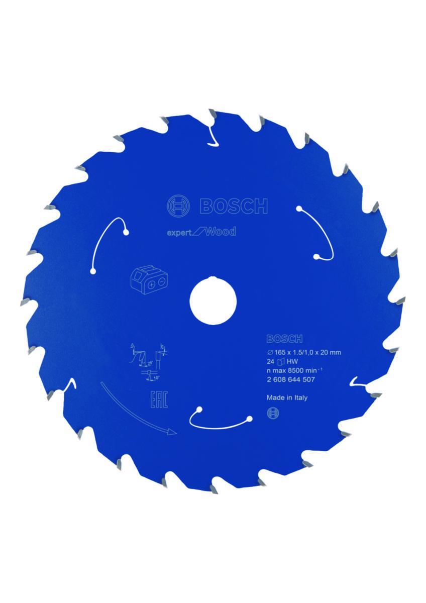 Sirkelsagblad Bosch Expert Accu for Wood, for batteridrevne sirkelsager - Sirkelsagblad Expert Accu Wood Bosch 165X20X1.5mm 24T