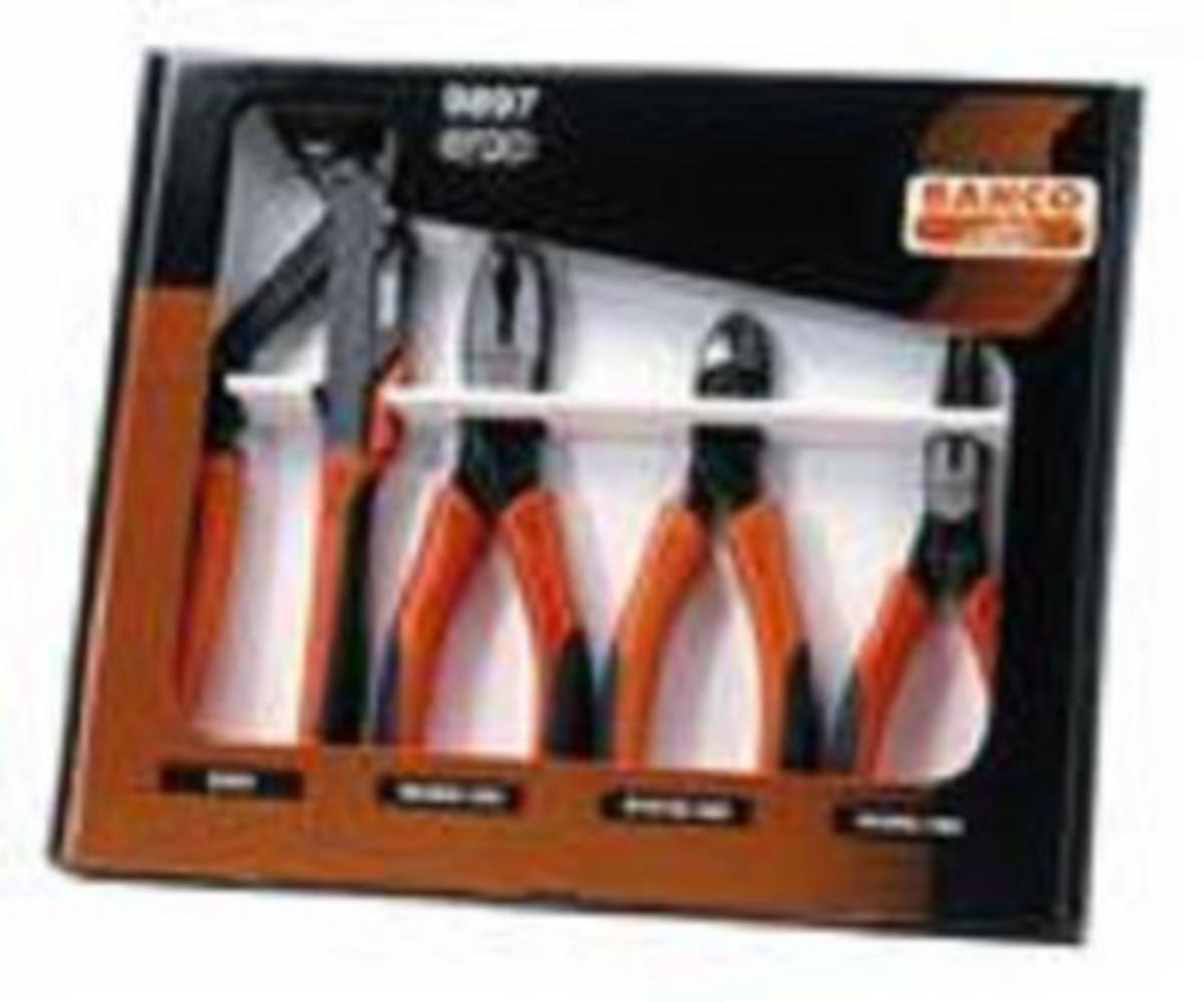 Tangsett Bahco 9897 Ergo - Tangsett 9897 Ergo Bahco allroundtenger 4 deler