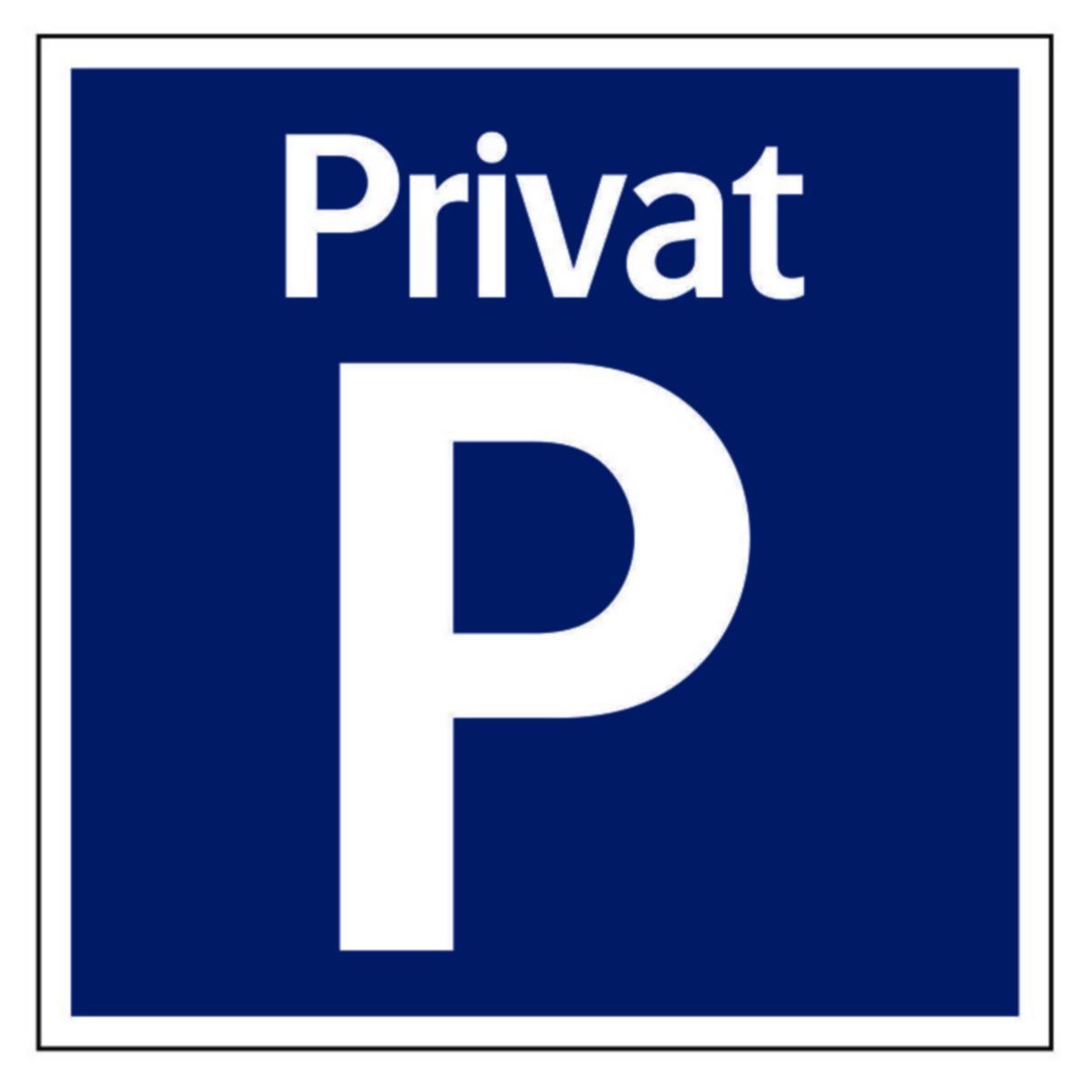 Skilt Systemtext "Privat parkering" - Skilt Privat parkering Systemtext 310x310mm Alu