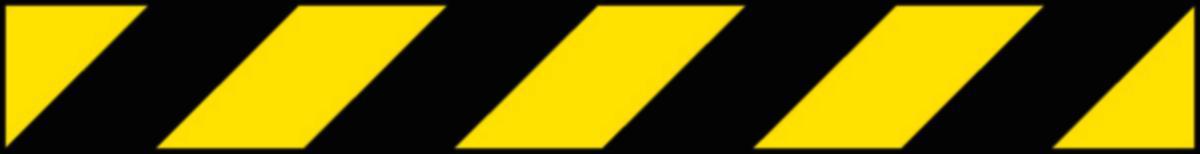 Varselmerking gulv Systemtext GlowLite™ svart/gul - Gulvmerking varsel GlowLite Systemtext 1000X50mm svart/gul