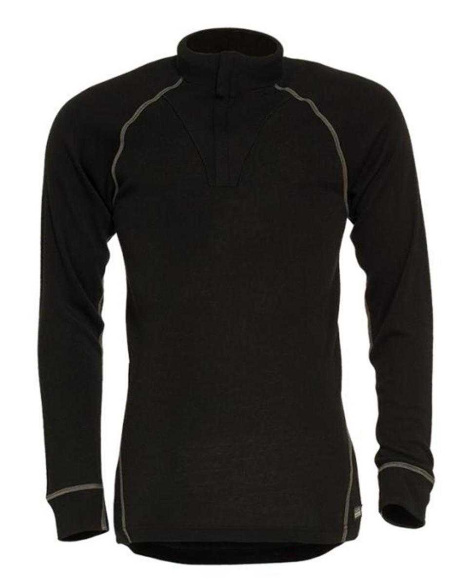 Undertrøye polo merino Tranemo 6319 Multinorm - Undertrøye polo Tranemo Merino 6319 Multinorm svart str 4XL