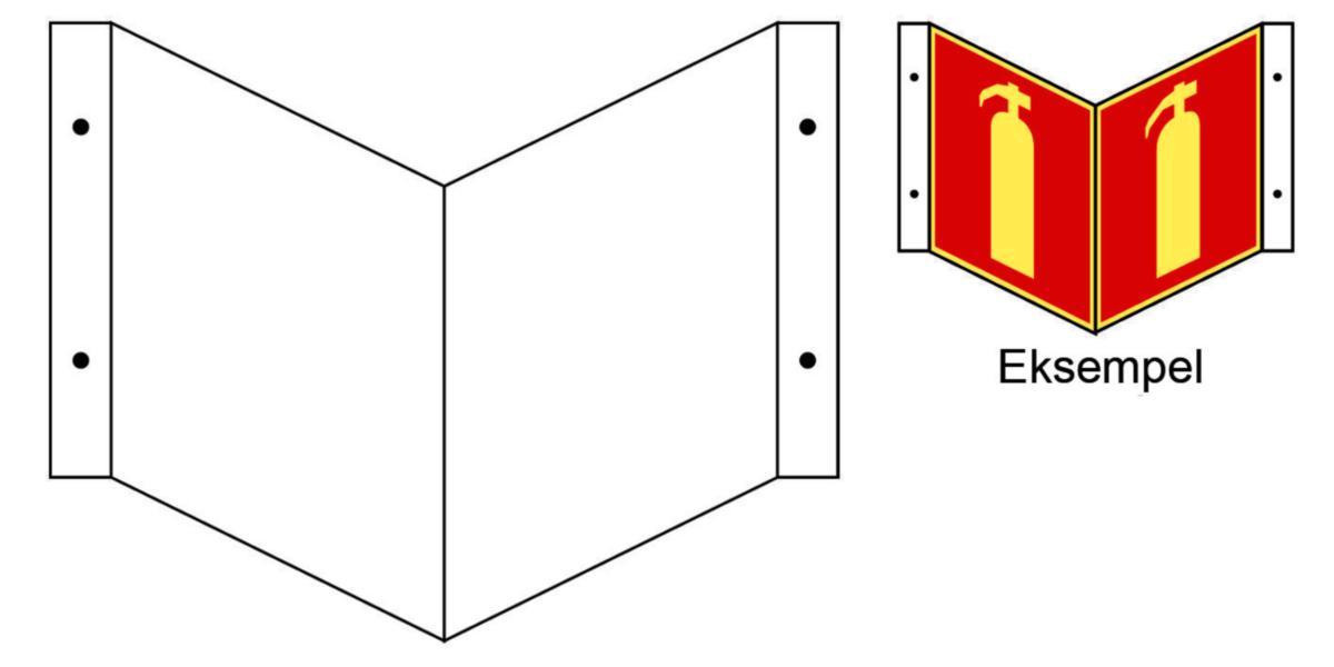 Skiltfeste Systemtext plogskilt - Skiltfeste for plogskilt Systemtext 210x210 mm Alu