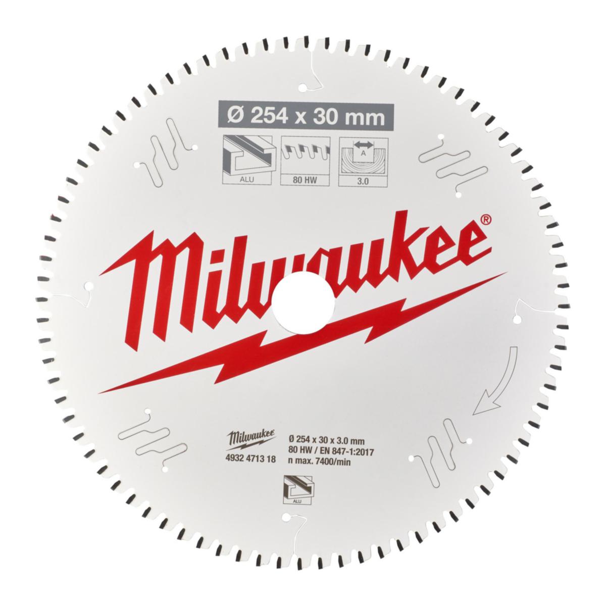 Sirkelsagblad Milwaukee Alu CSB - Sirkelsagblad CSB MS ALU Milwaukee Ø254x30x3.0mm 80T