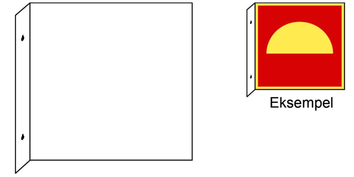 Vinkelfeste Systemtext for flaggskilt - Vinkelfeste for flaggskilt Systemtext 210x210 mm Alu