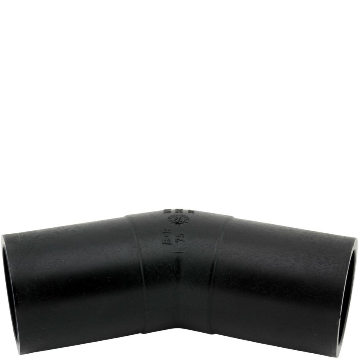 Bend langt 30° sprøytestøpt PE100 PN10 SDR11 KEL, GPA - 160 mm x 30° bend lang PE100 SDR11