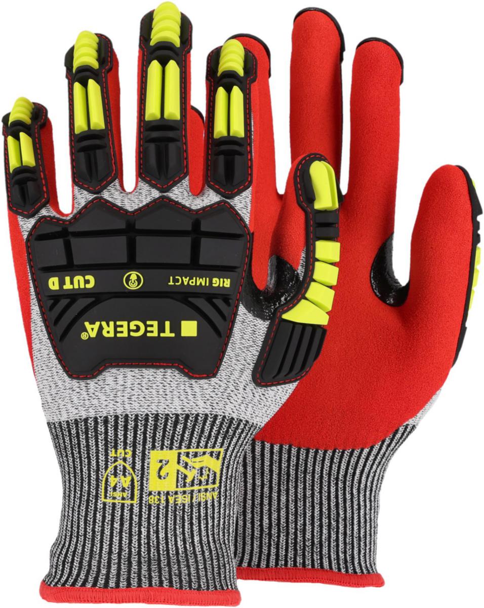 Impacthanske nitril Tegera® Rig Impact 422 Cut D - Impacthanske nitril Tegera Rig Impact 422 Cut D str 6
