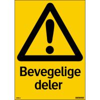 Skilt Systemtext "Bevegelige deler"