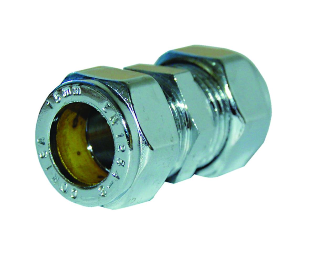 Union A, forkrommet - 12 mm Union A-klemringskopling 