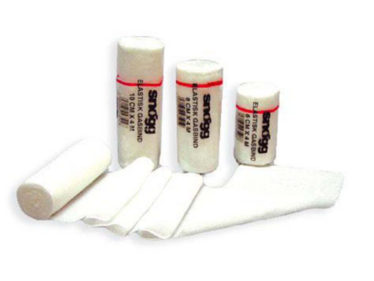 Gasbind elastisk Snøgg® 8cmx4m - Gasbind Snøgg 4mX6cm elastisk