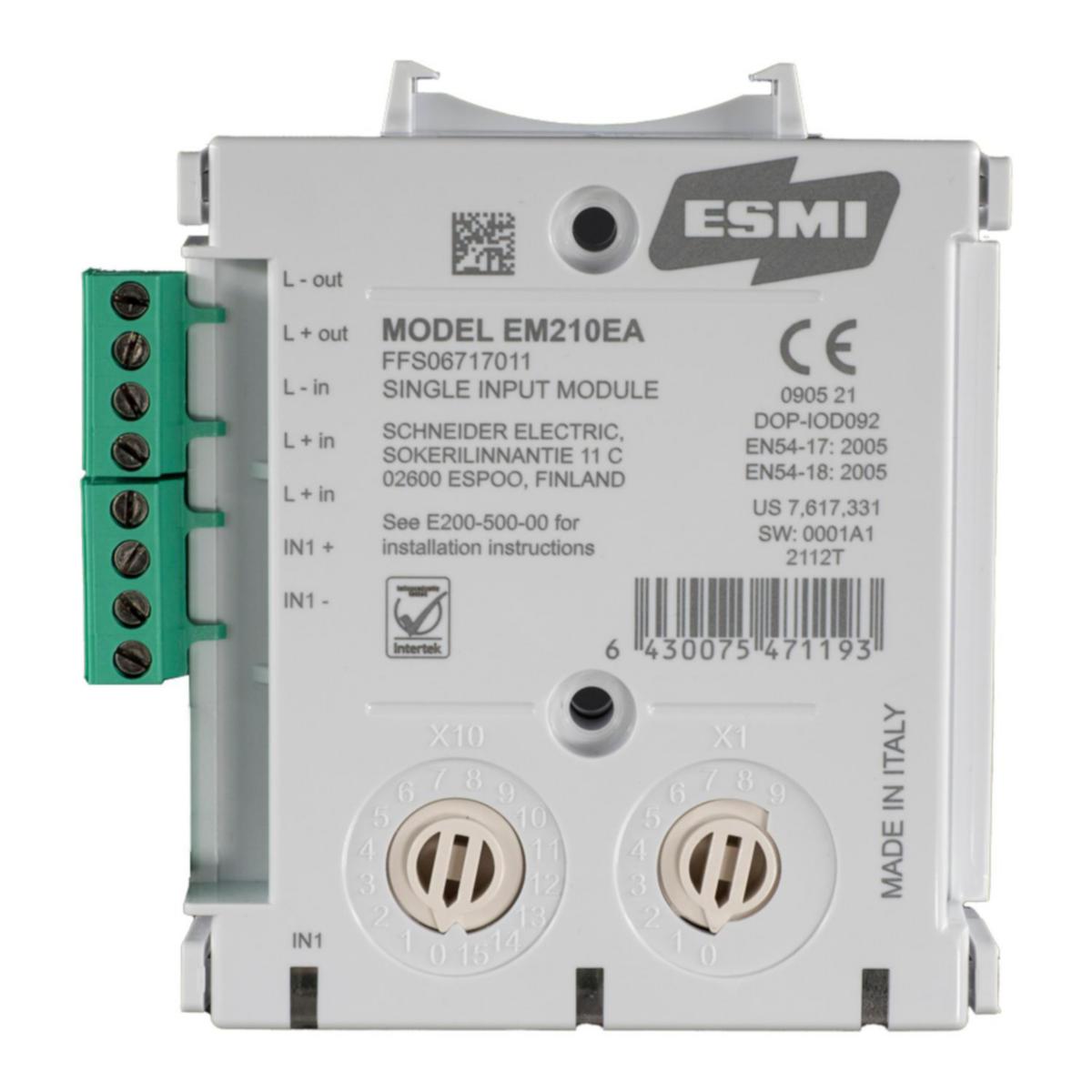 Adressemodul EM210EA Schneider Electric - Adr. modul EM210EA, 1 inn