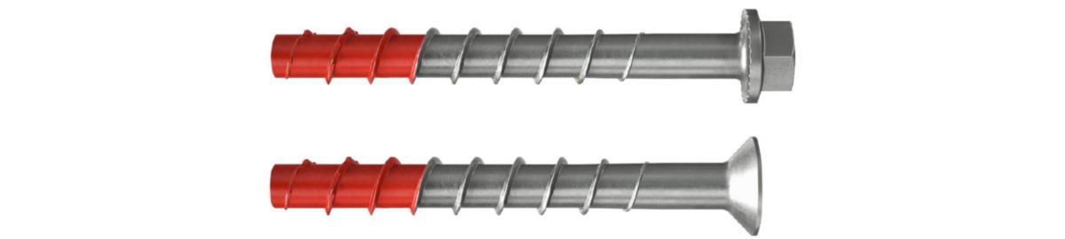 Betongskrue fischer FBS II ultracut 6-KT/TX A4 Syrefast - Betongskr 8X60 A4 6kt FBS II syrefast m/flens fischer