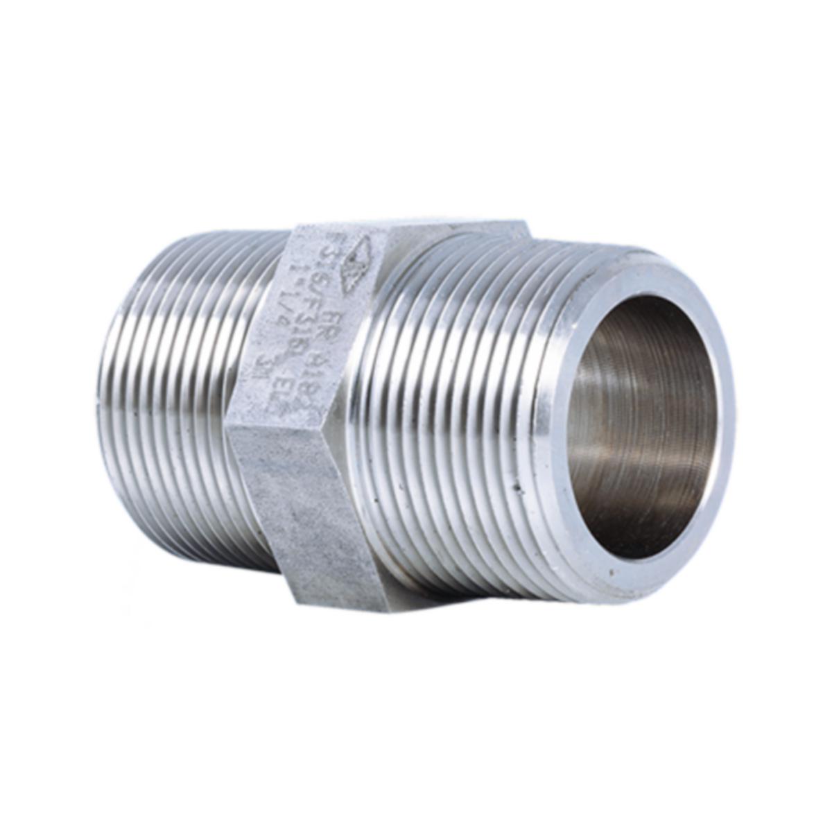 Ansatsnippel NPT AISI 316 3000# - 1/2" Ansatsnippel NPT Syrefast AISI 316 3000#