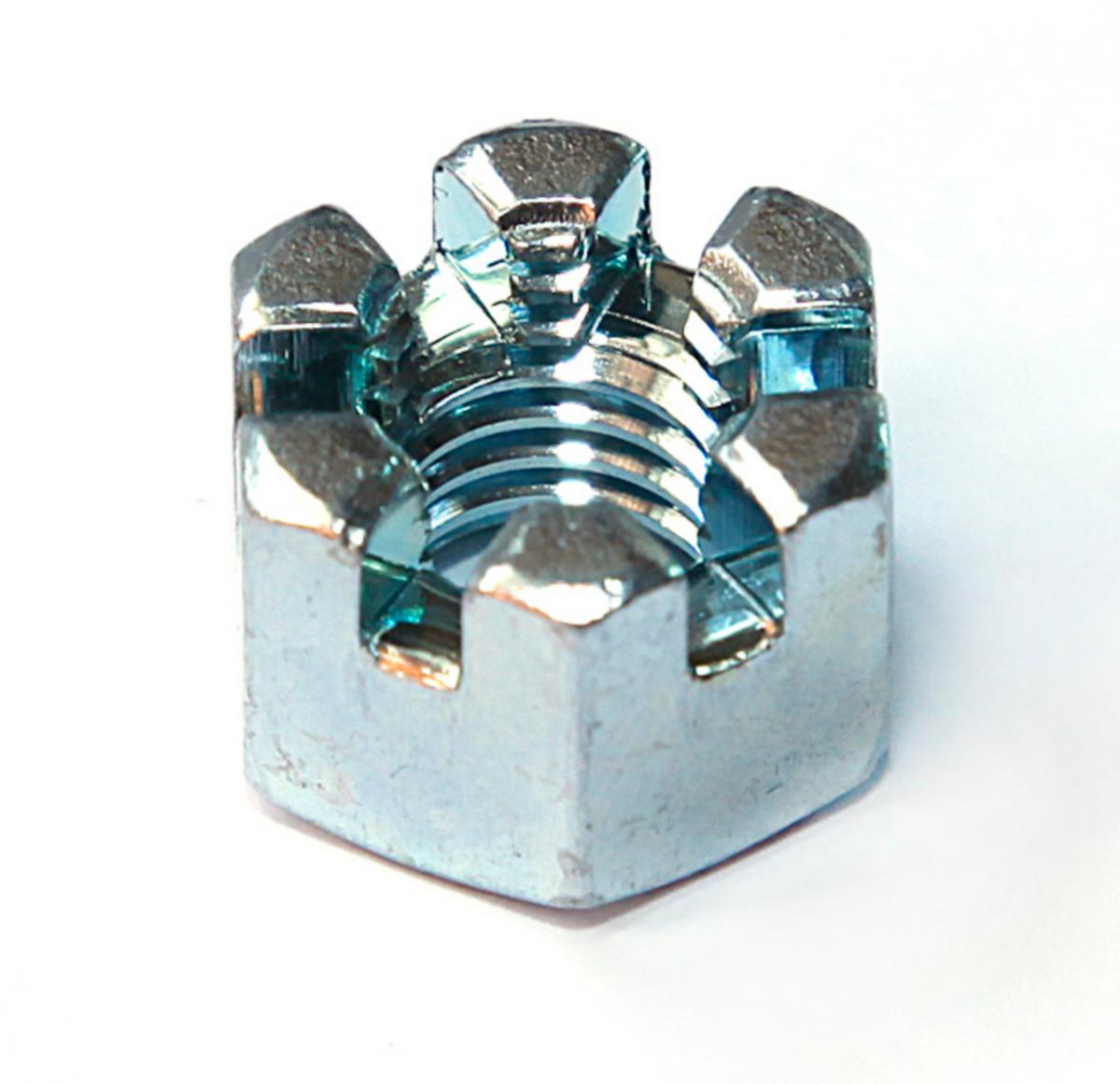 Kronemutter MHKM DIN 935 KL8.0 elforzinket - Kronemutter M12 EZ D935 KL8 elforzinket
