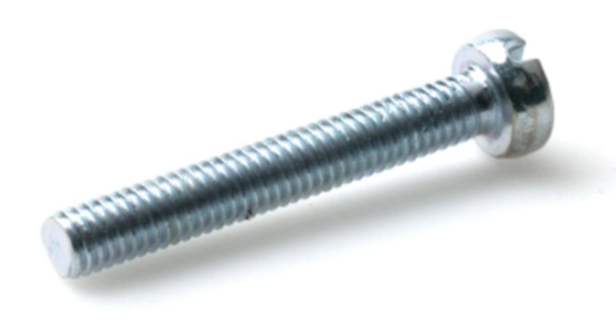 Maskinskrue MCS DIN 84 4.8 elforzinket - Maskinskr 4X50 EZ RS D84 4.8 elforzinket sylh. rettspor