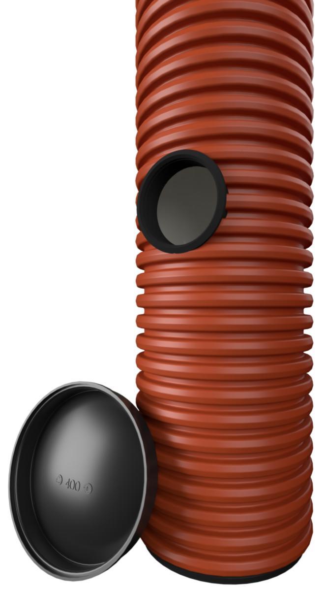 Sandfangkummer u/dykker, a-collection - 160 x 400 mm sandfangkum 70L H=2m. m/315mm mansjettpakn.