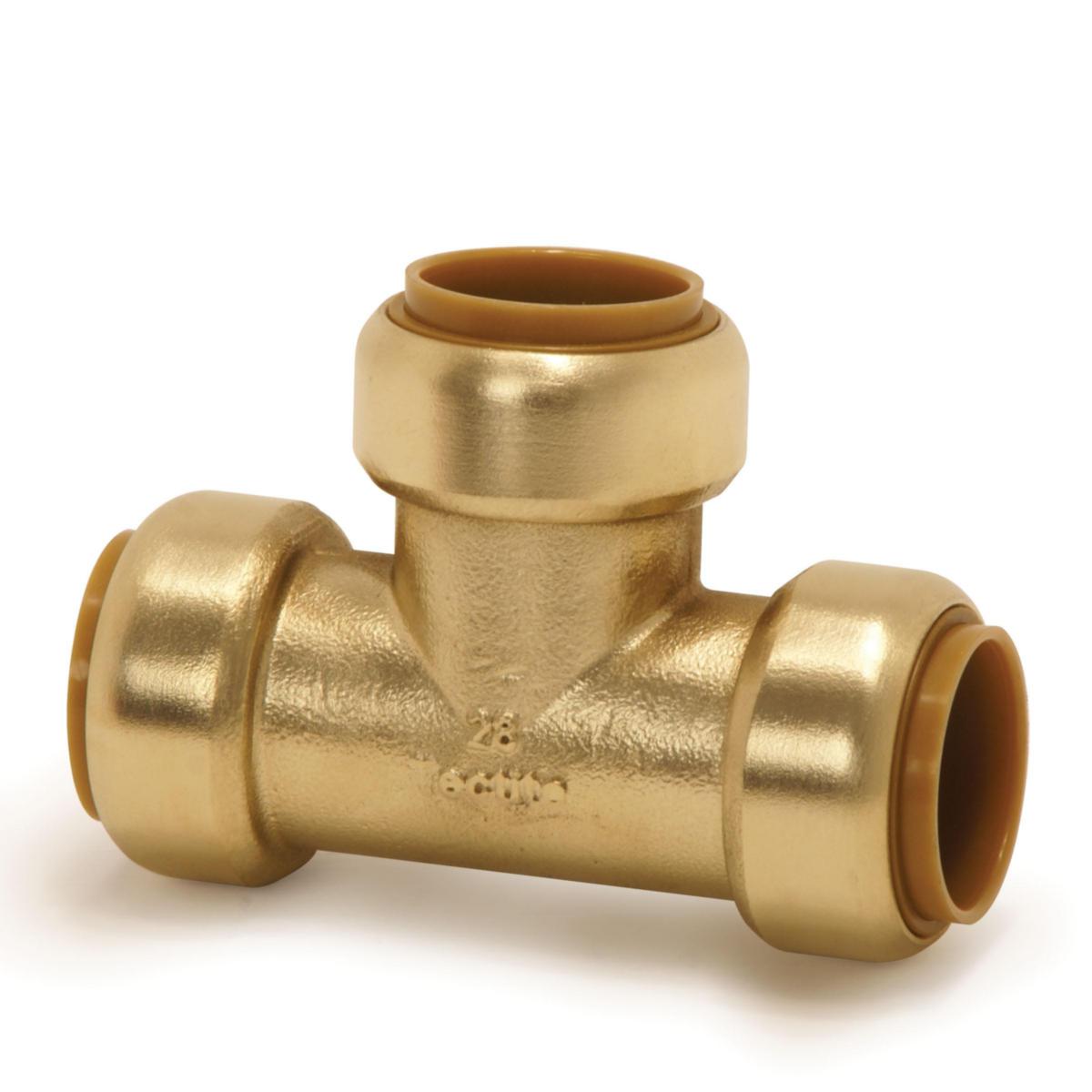 T-rør Tectite Classic, gul - 12 mm Tectite t-rør Classic