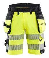 Håndverksshorts 4X Blåkläder 1120 HiVis kl.1 gul/sv str C52