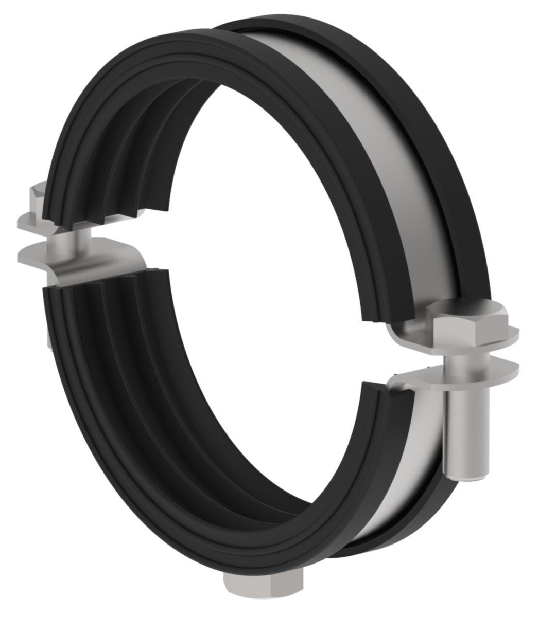 75 mm europipe rørklammer med gummi/bøyle aisi 316l - rør...