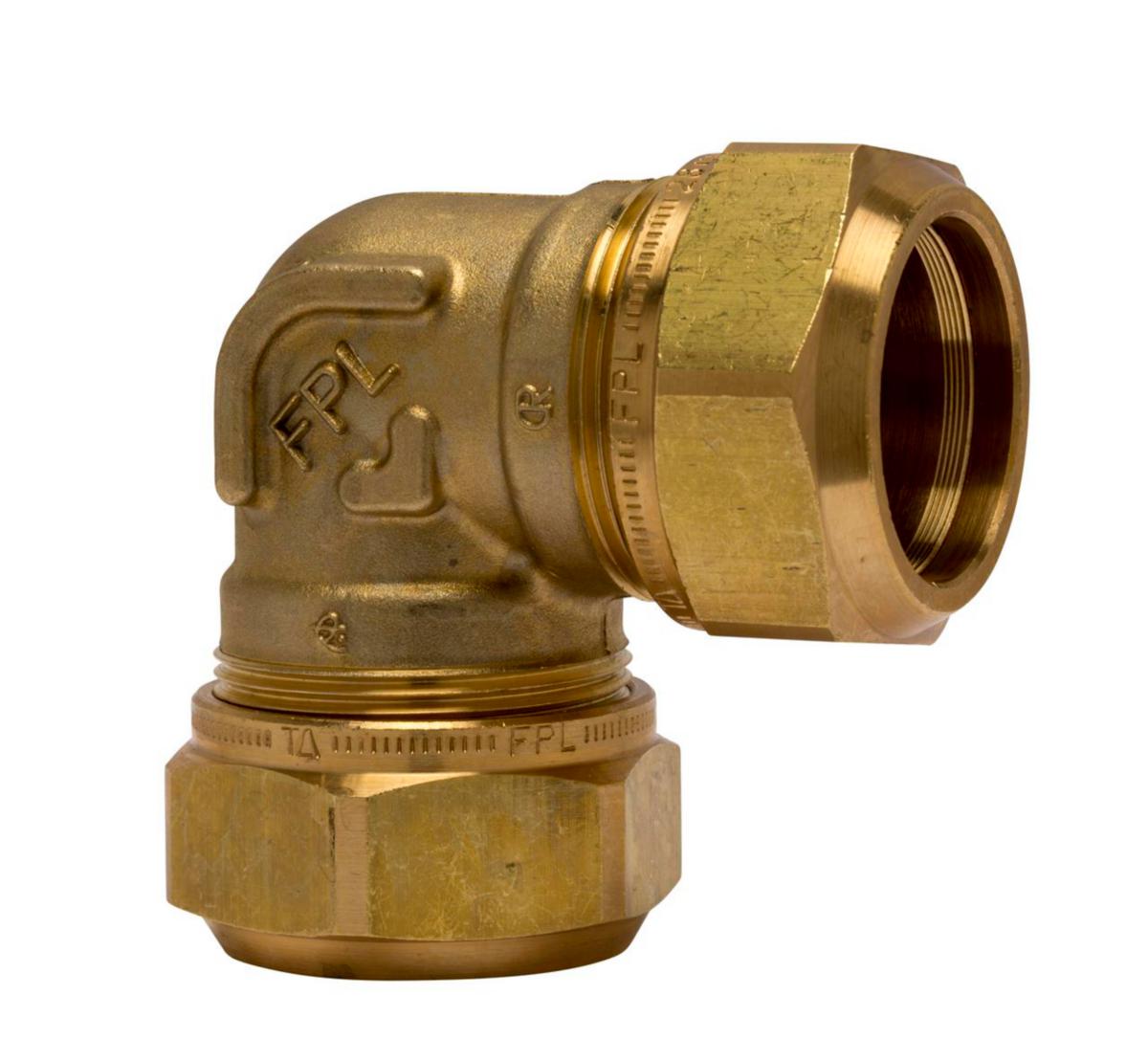 Albu 90° m/2 koblinger FPL - 28 mm FPL albu m/2 kupl. 53 304-928