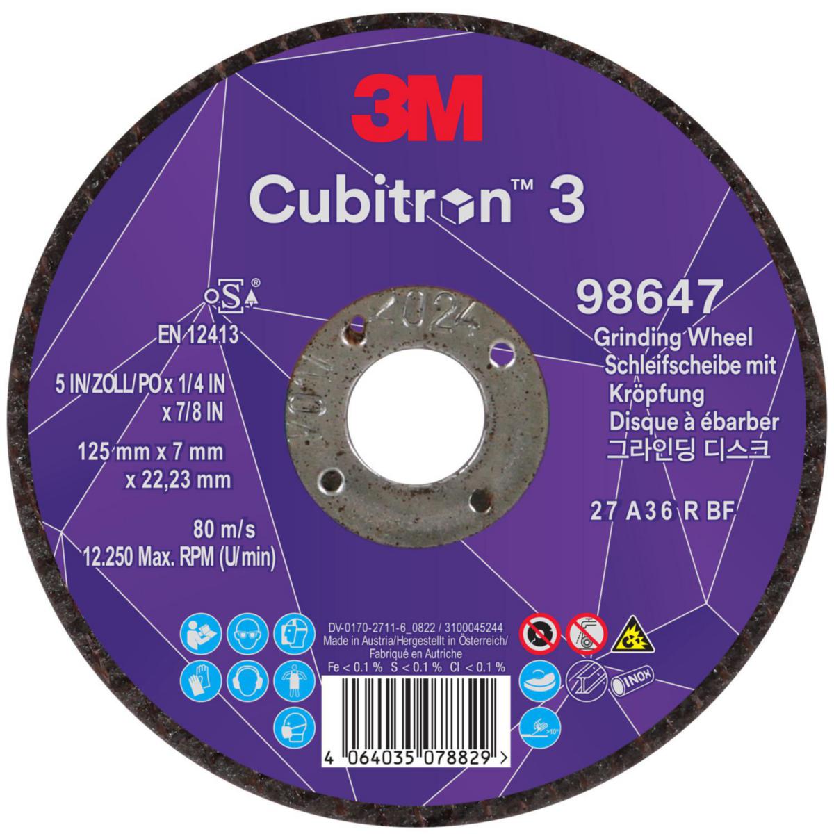 Navrondell 3M Cubitron 3 T27 - Navrondell Cubitron 3 T27 3M Ø125x7x22.23mm