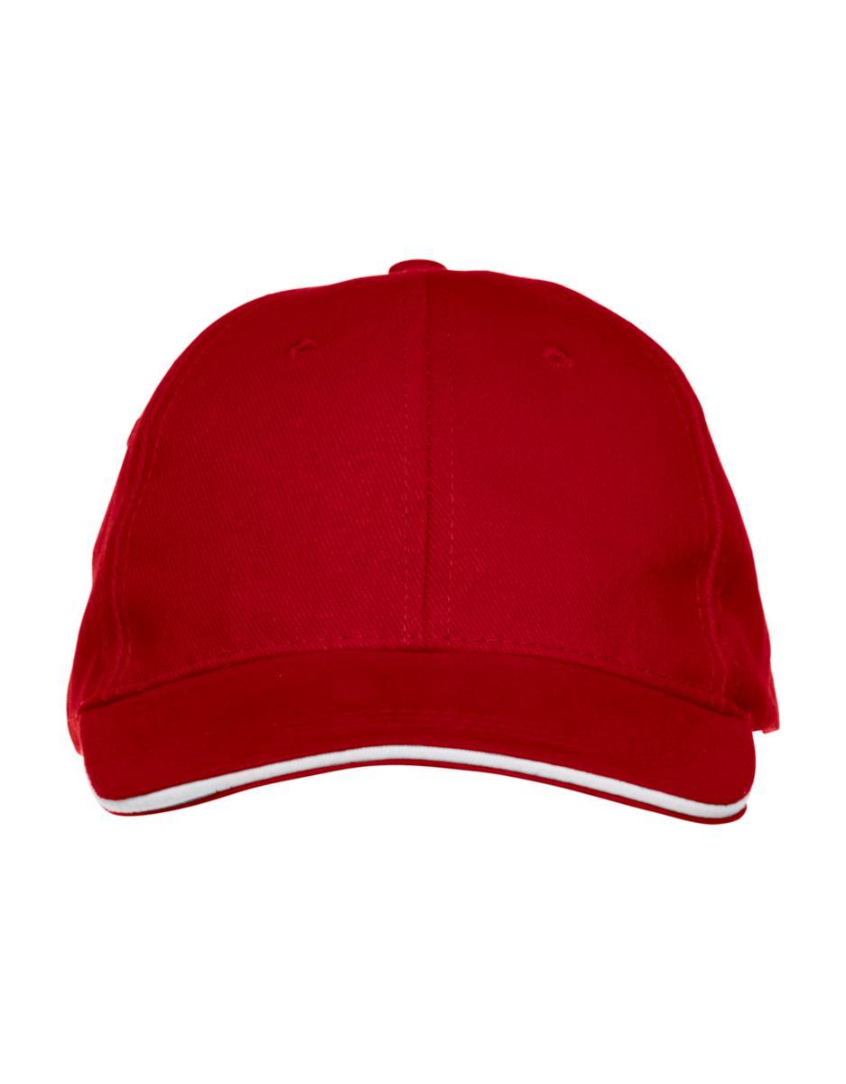 Caps m/kontraststripe Clique™ Davis - Caps Clique Davis rød onesize