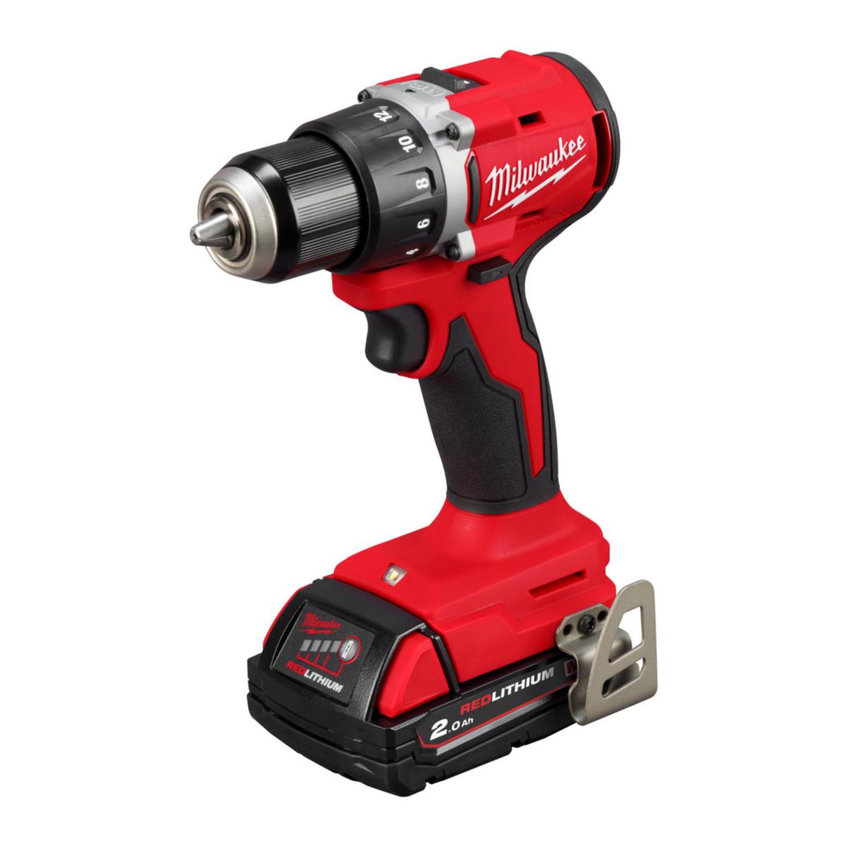 Slagbormaskin Milwaukee M18 BLPDRC-202C - Slagbormaskin M18 BLPDRC-202C Milwaukee 18V 2.0Ah koffert