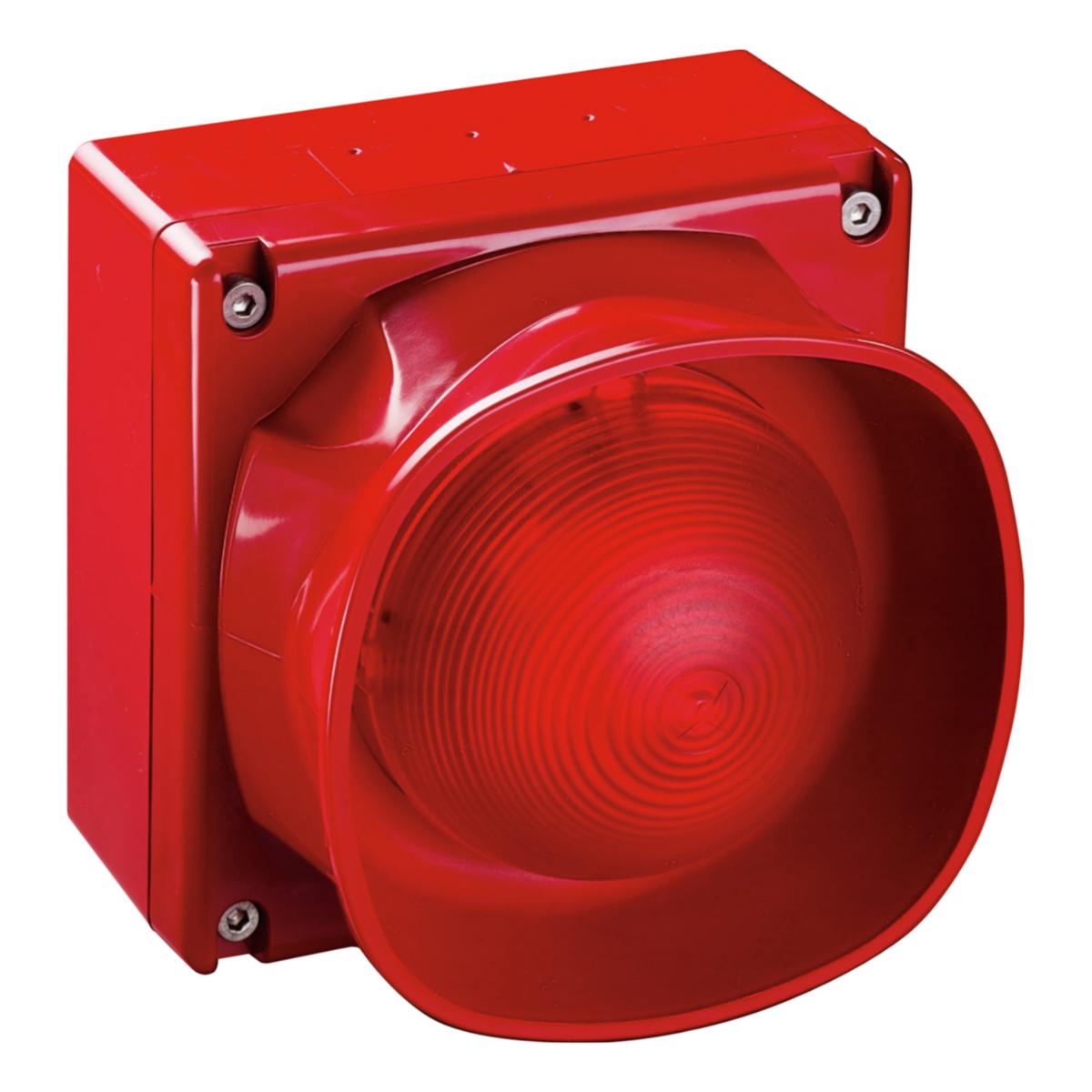 Sirene Adr. summer/strobe IP66 Schneider Electric - Adr. summer/strobe rød, IP66