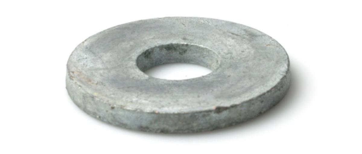 Rundskive RB DIN 7989A HV100 varmforzinket - Skive M20 tykk VF D7989 22X37X8mm varmforzinket