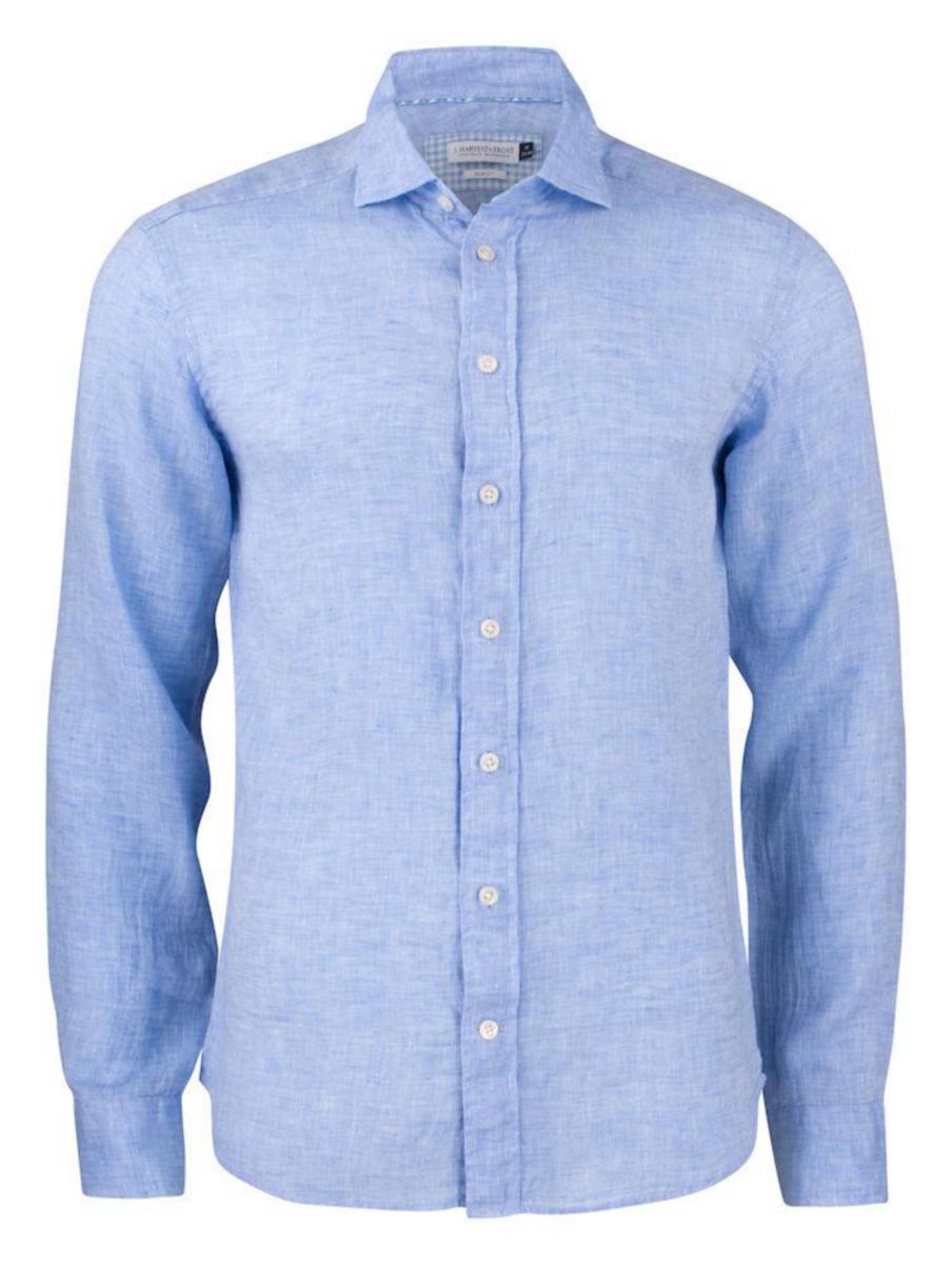 Skjorte J.H&F Indigo Bow 33 Slim Fit - Skjorte J.H&F Indigo Bow 33 slim hvit str XL