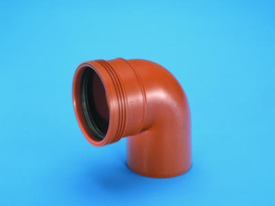 110 mm x 88° PP bend rødbrun m/sewerlock TPE pakn