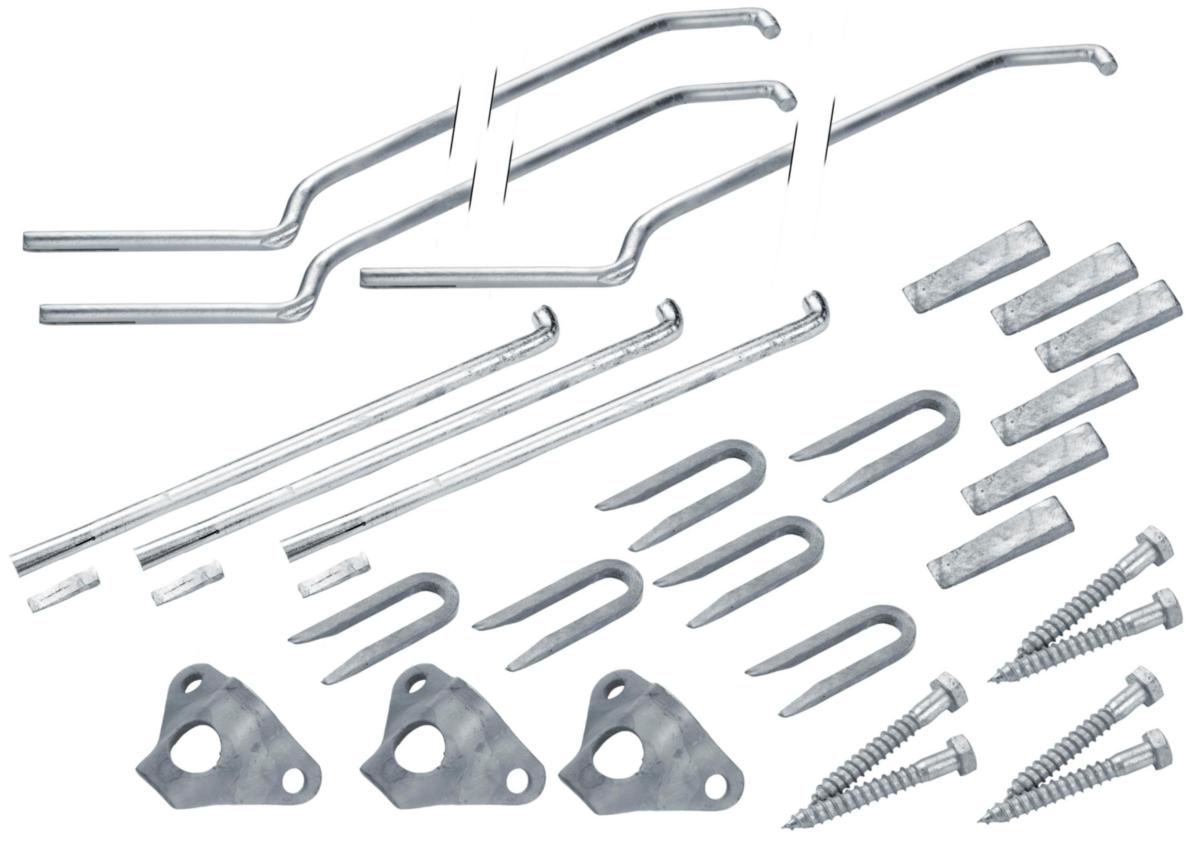 Stolpestag m/klammer B.Berntsen lavspent komplett sett - Stag 22X2000 m/klammer S