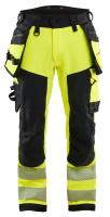Håndverksbukse 4X Blåkläder 1122 HiVis kl.2 gul/sv str C52