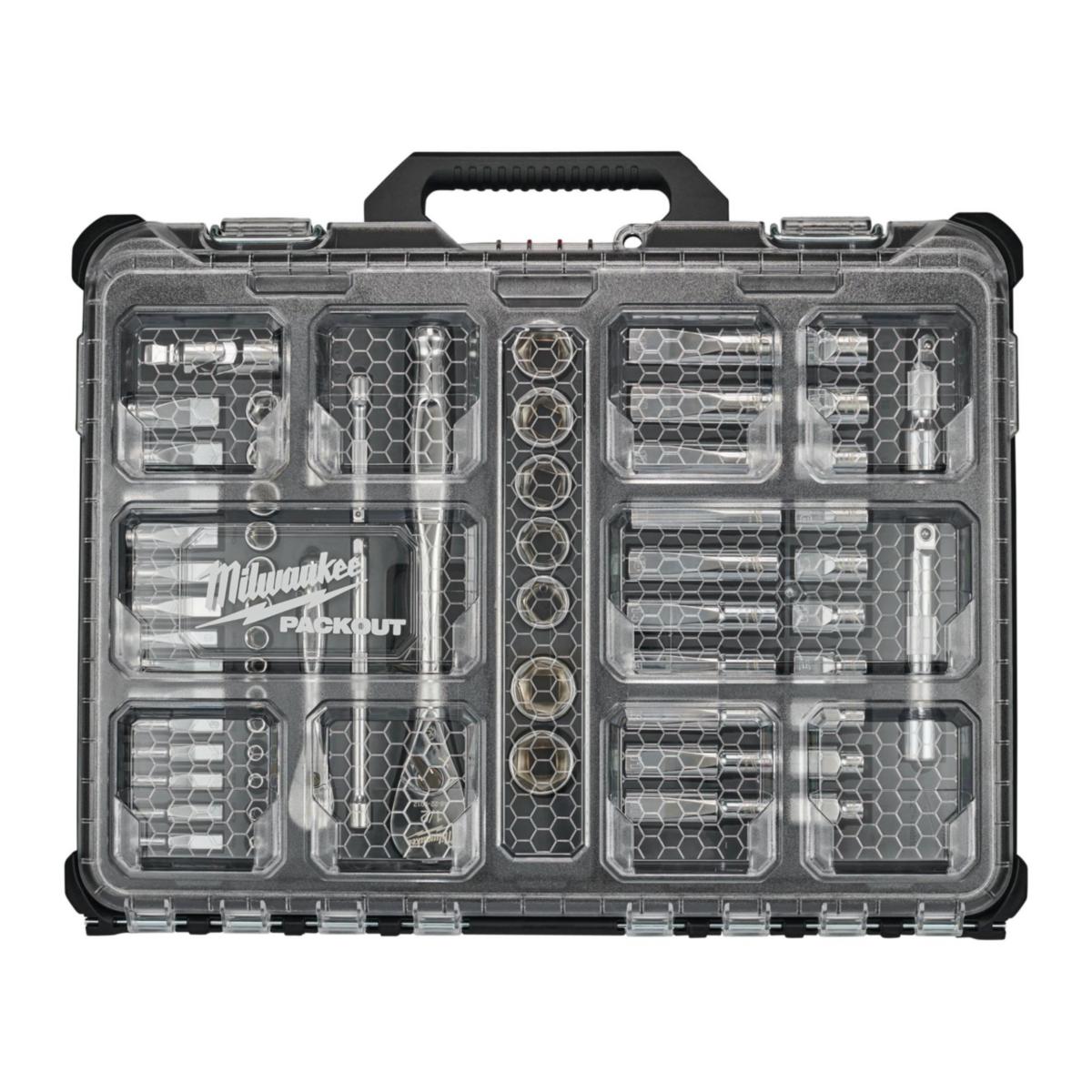Skrallesett Milwaukee Packout - Skrallesett Packout Milwaukee 63 deler
