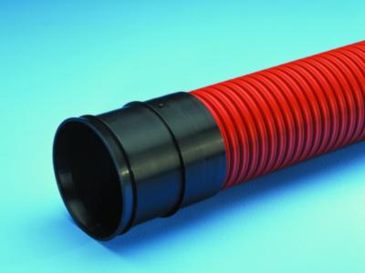50/42 mm PP DV rød kabelrør lgd. = 6 mtr.