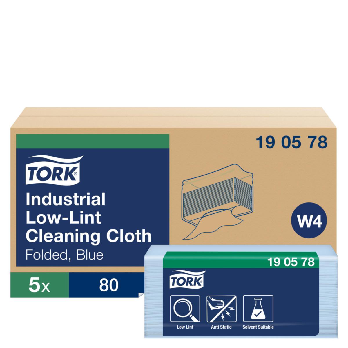 Rengjøringsklut Spesial Plus Tork - Rengjøringsklut spesial plus Tork W4 blå 1-lag 80stk
