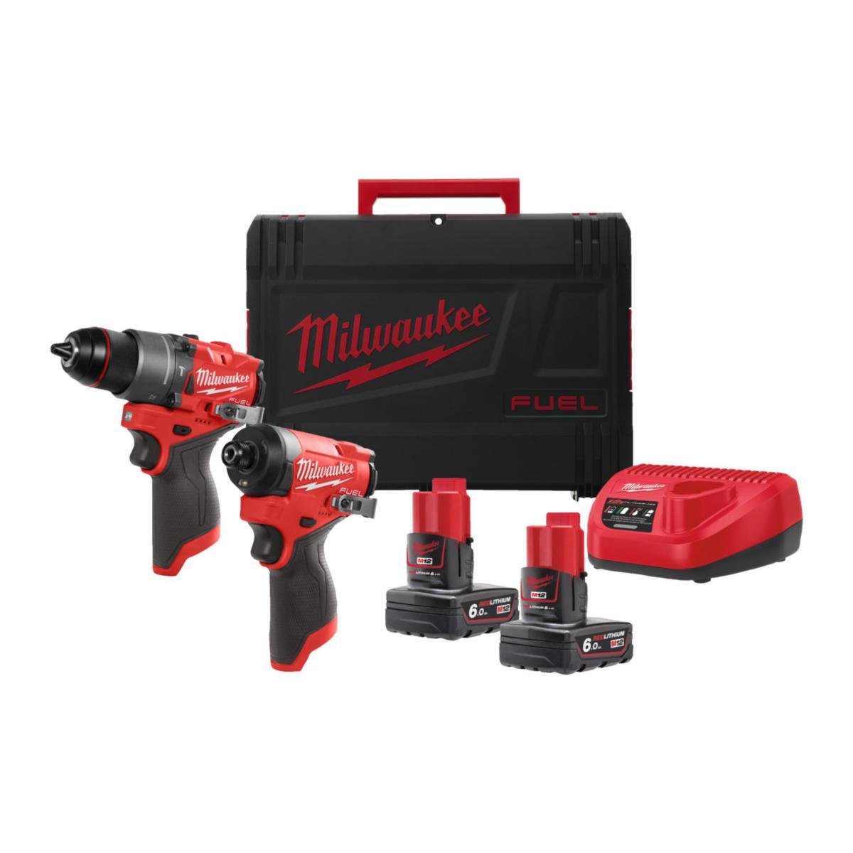 Kombipakke Milwaukee M12 FPP2A2-602X - Kombipakke M12 FPP2A2-602X Milwaukee 12V