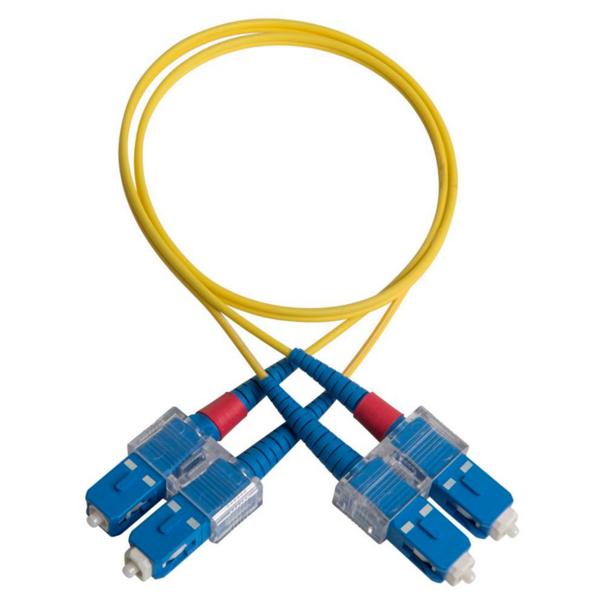 Fibersnor Foss SM SC-SC - Snor DPX. SC-SC. SM. 5 m. gul