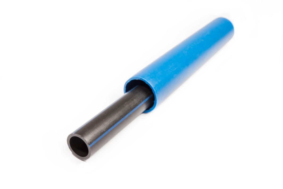Trykkrør m/varerør i kveil, PE 100 RC-DUO, SDR 11. Hallingplast - 50 mm PE100RC-DUO Trykkrør SDR11 m/75mm varerør L=100m