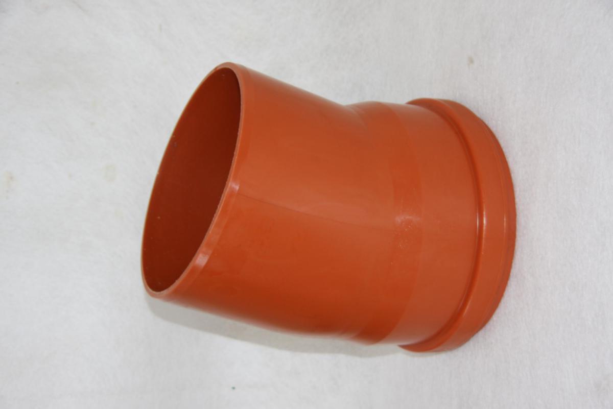 Bend 15° for avløp, rødbrun PP, Pipelife - 110 mm x 15° PP bend rødbrun Pipelife