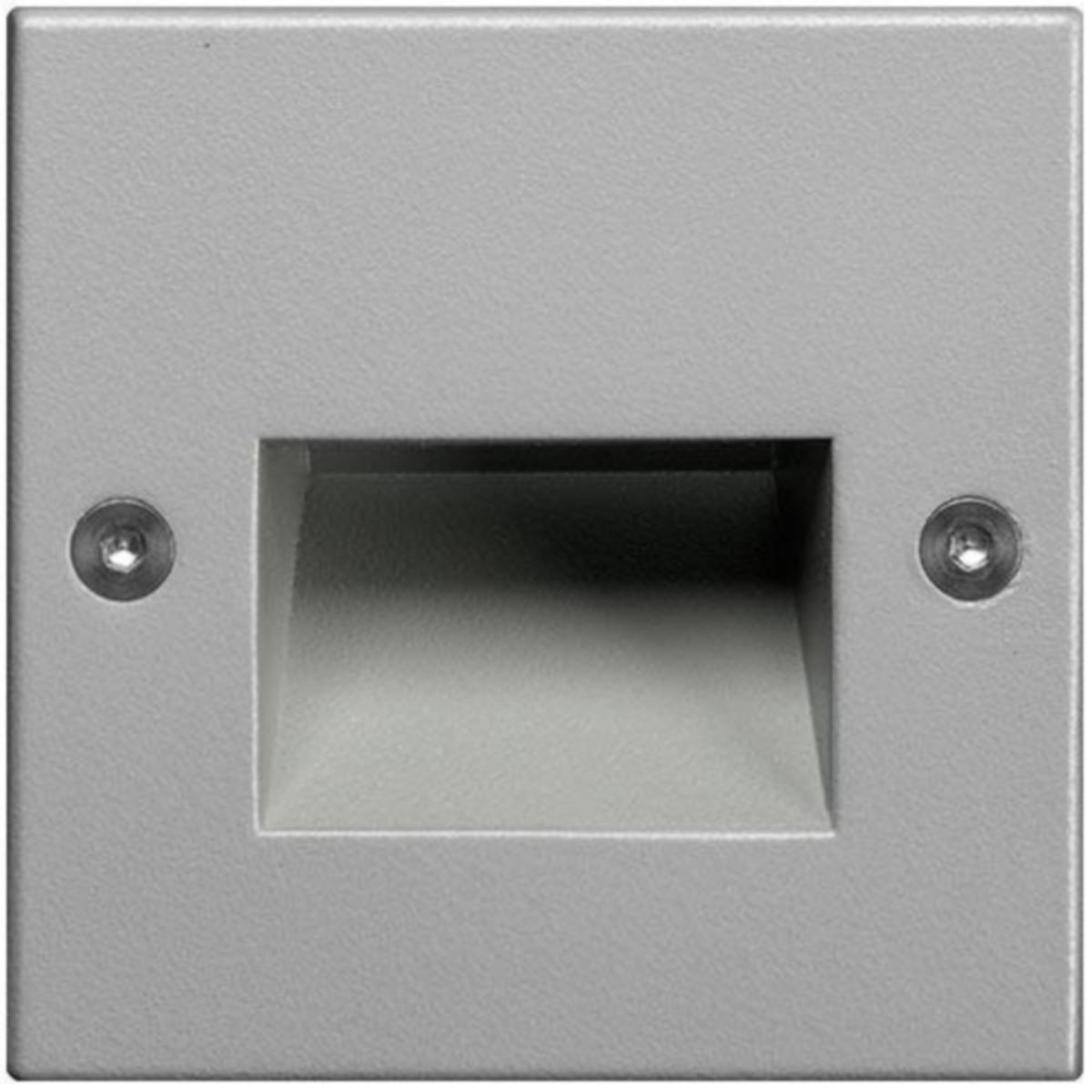 Veggarmatur Unilamp Dot kvadrat LED - Dot LED Kvadrat 1W 3K 350mA Sølv uten driver m/box