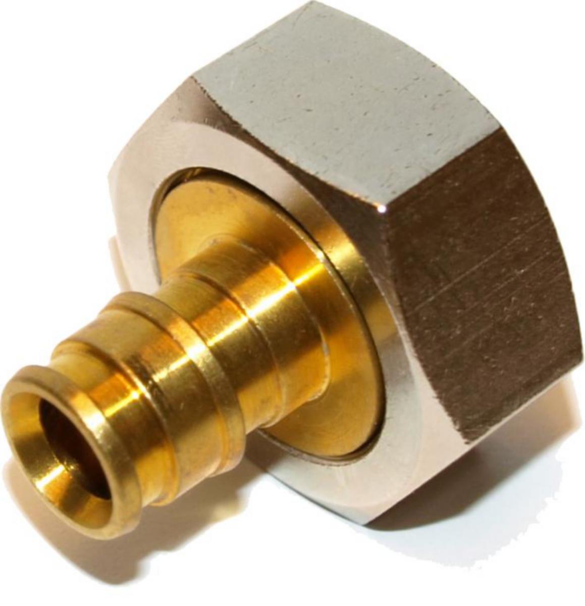 Nippel rett med løpende mutter, Quick & Easy - 15 x 1/2" Q&E rettnippel m/løp mutter. Uponor