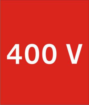 Skilt H50 rød/hvit 400V (1.st) 