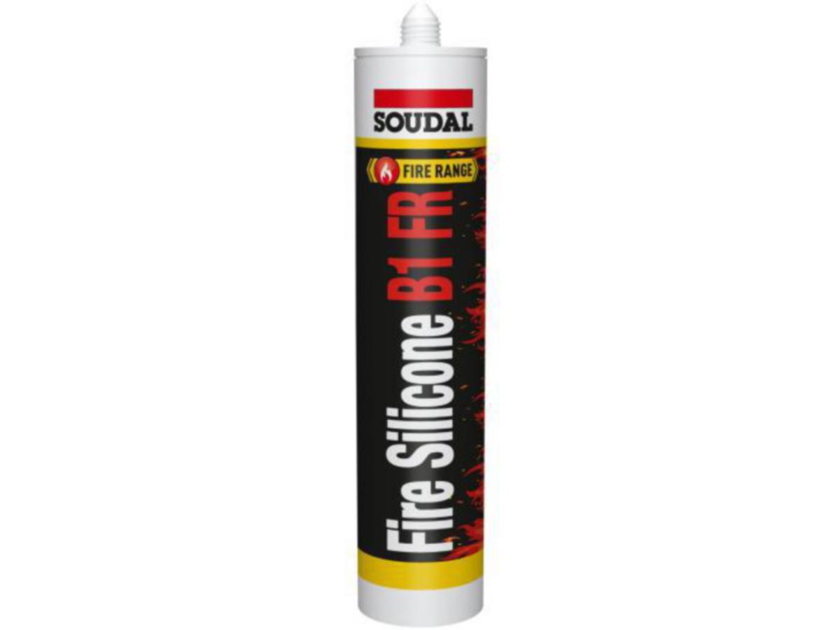 Brannfugemasse silikon Soudal Firesilicone B1 FR - Brannfug Fire Silicone B1 FR Soudal 300ml svart