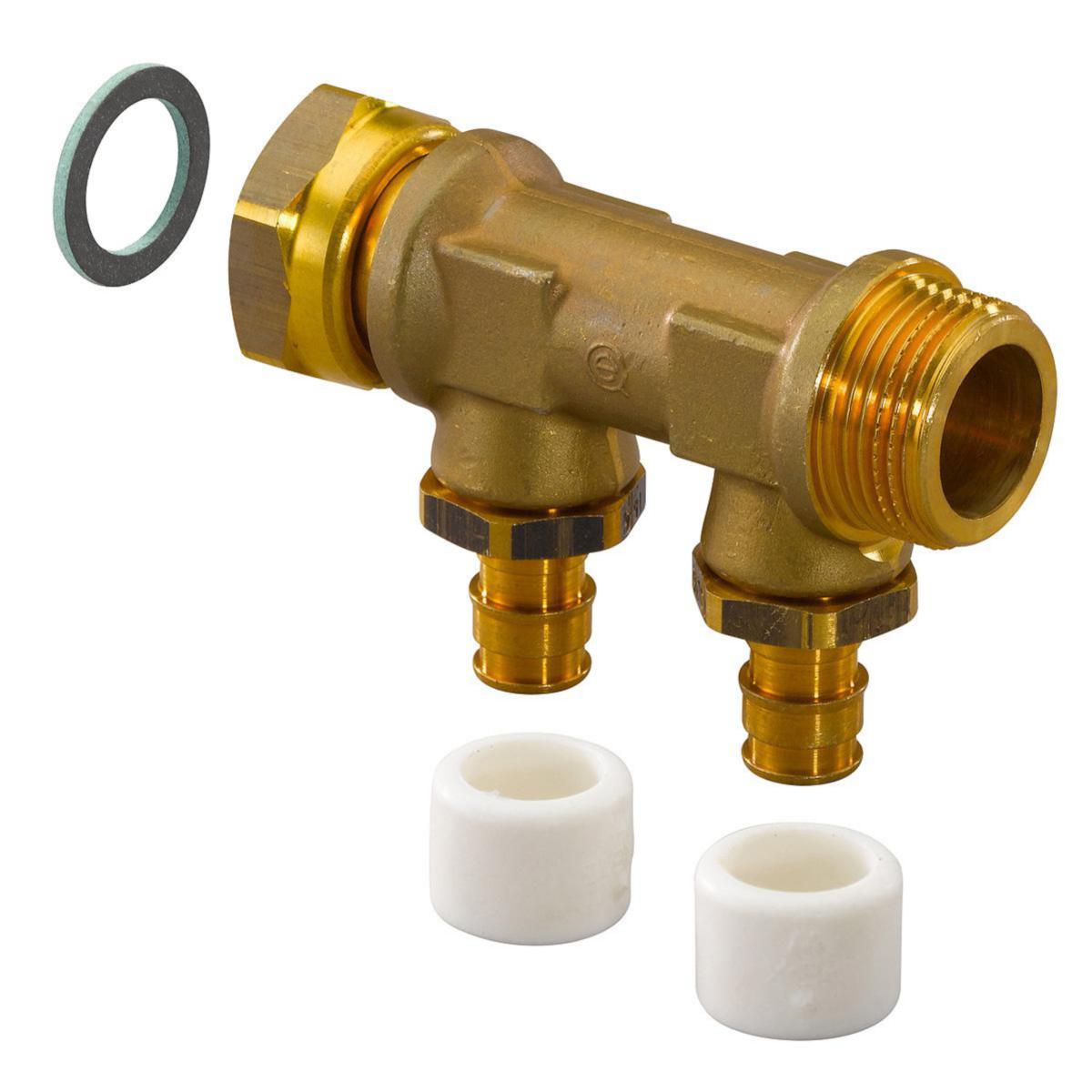 Fordeler med 2 eller 3 avstikk, Quick & Easy - 3/4" 15 mm x 2 Q&E fordeler Uponor