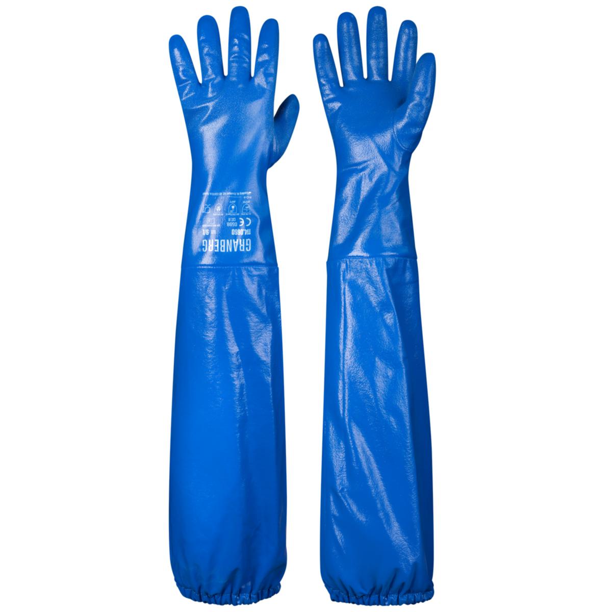 Kjemikaliehanske nitril Granberg 114.0660 - Kjemikaliehanske nitril Granberg 114.0660 blå str 10