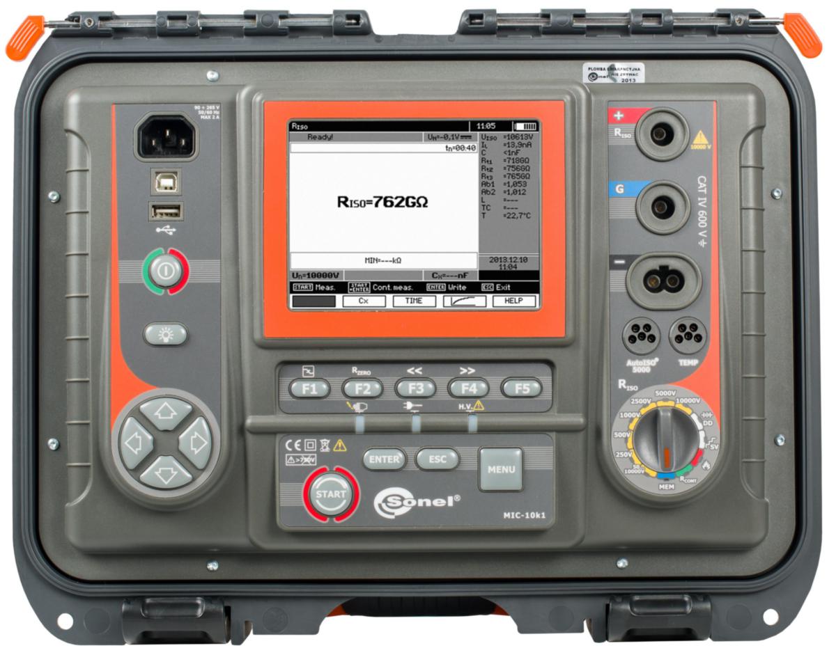 Isolasjonsmåler ELIT® MIC-10K1 - Elit MIC-10K1 isolasjonsmåler 5mA 10kV. burn. kont. BT